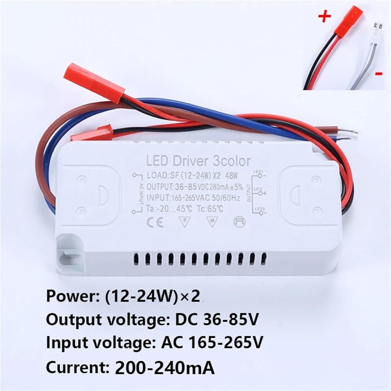 سائق LED 12 24W 20 40W 30 50W 40 60W AC165 265V 220mA لإضاءة الشريط الوحدة 12 24W 2 - Image 2